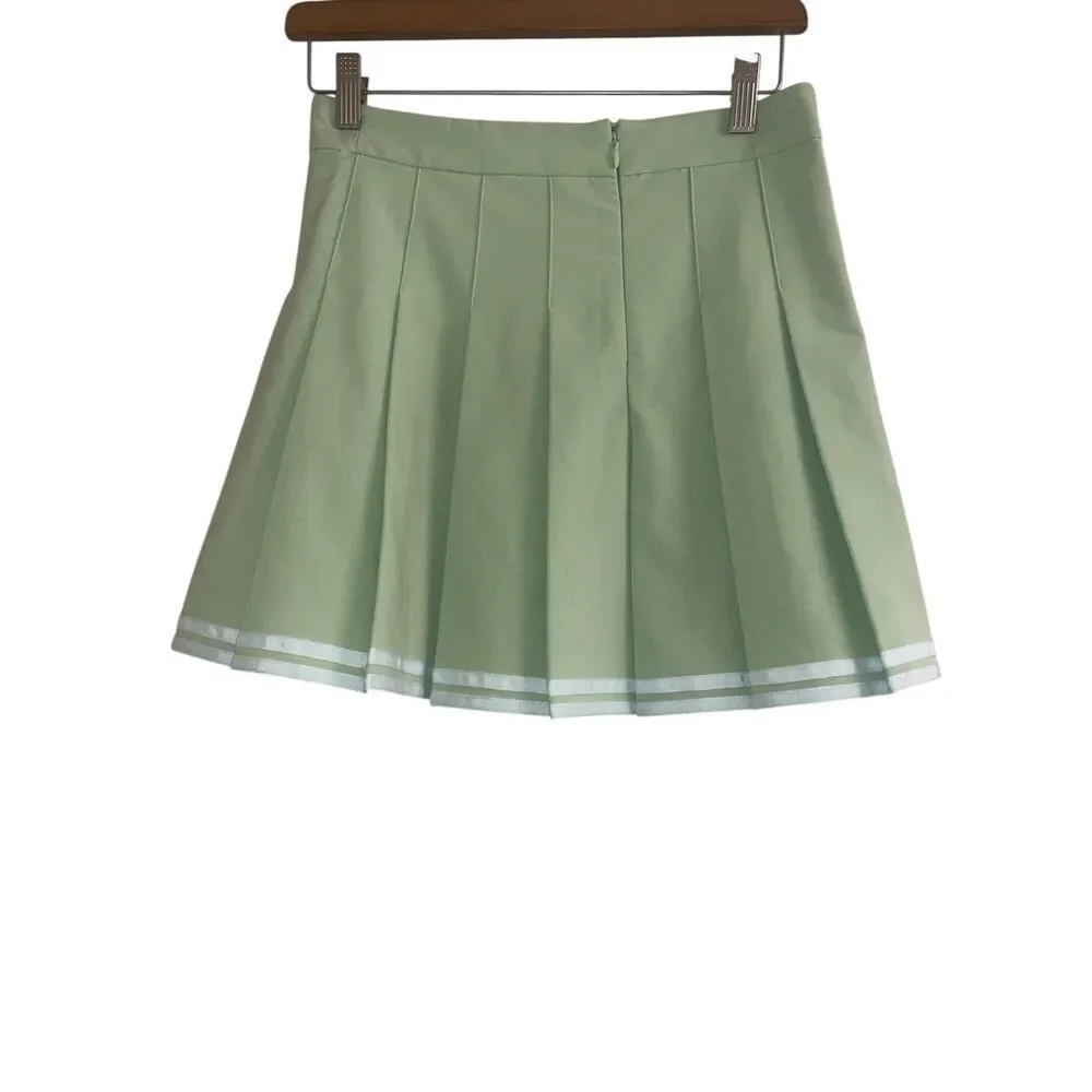 ✨Aritzia Sundays Best Olive Micro Pleated Sz 4 Skirt✨